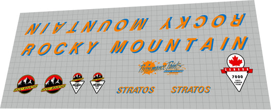 ROCKY MOUNTAIN Stratos (1992) Frame Decal Set - Bike Decal Replace