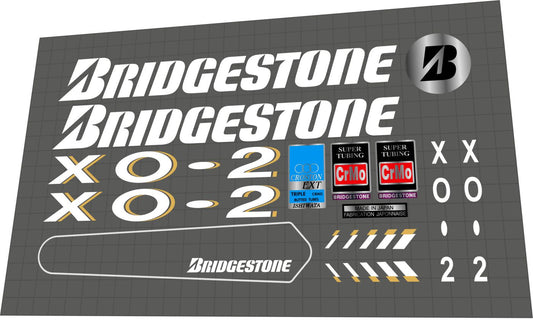 BRIDGESTONE XO-2 (1993) Frame Decal Set