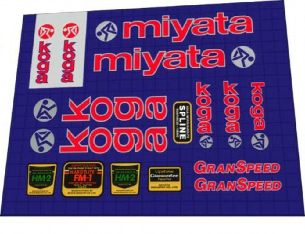 KOGA MIYATA Gran Speed (1993) Frame Decal Set