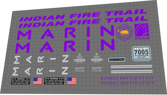 MARIN Indian Fire Trail (1993) Frame Decal Set - Bike Decal Replace