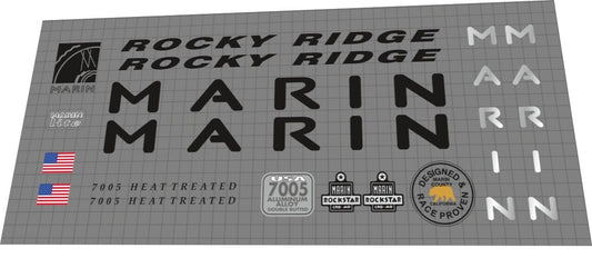 MARIN Rocky Ridge (1993) Frame Decal Set - Bike Decal Replace