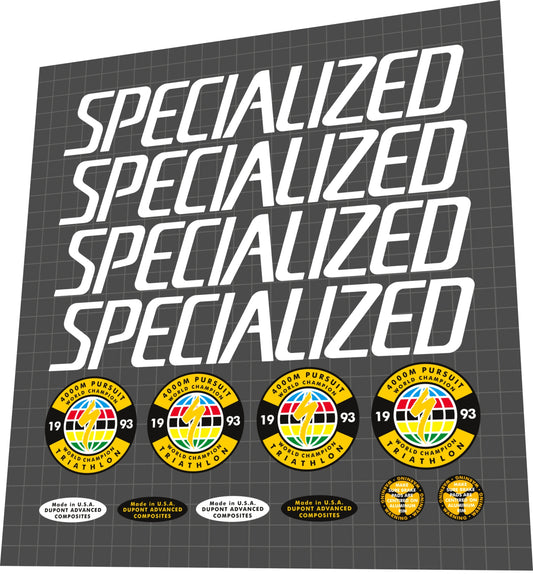 SPECIALIZED Tri-Spoke (1993) 700c Rim Decal Set - Bike Decal Replace