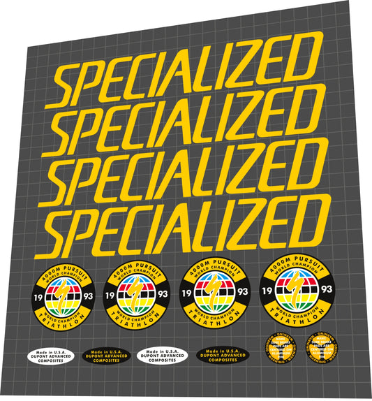 SPECIALIZED Tri-Spoke (1993) 700c Rim Decal Set - Bike Decal Replace