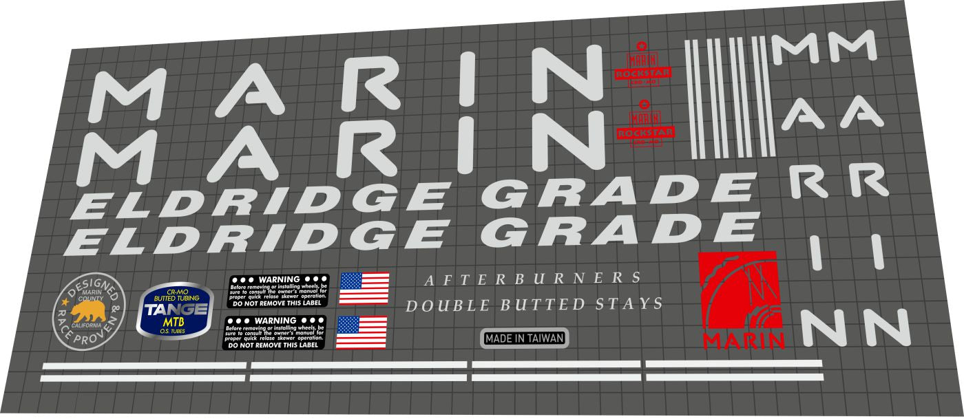 MARIN Eldridge Grade (1993) Frame Decal Set