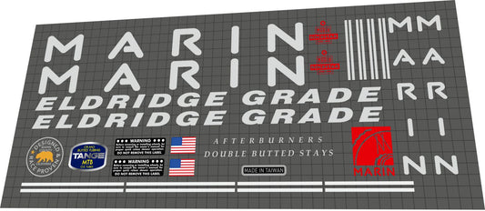 MARIN Eldridge Grade (1993) Frame Decal Set - Bike Decal Replace