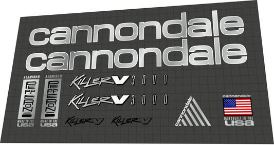 CANNONDALE Killer V 3000 (1994) Frame Decal Set