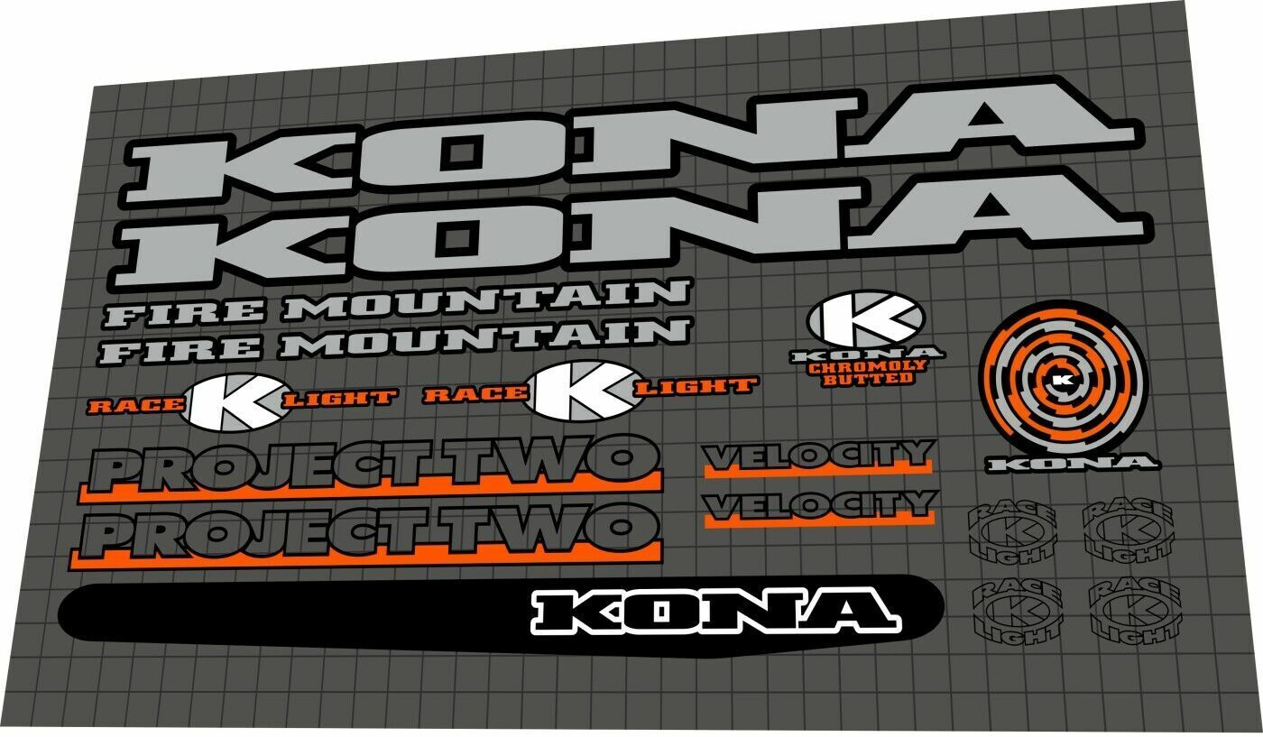 KONA Fire Mountain (1994) Frame Decal Set - Bike Decal Replace