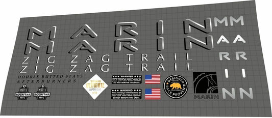 MARIN Zig Zag Trail (1994) Frame Decal Set - Bike Decal Replace