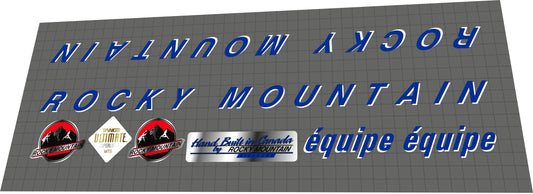 ROCKY MOUNTAIN ��quipe (1994) Frame Decal Set - Bike Decal Replace