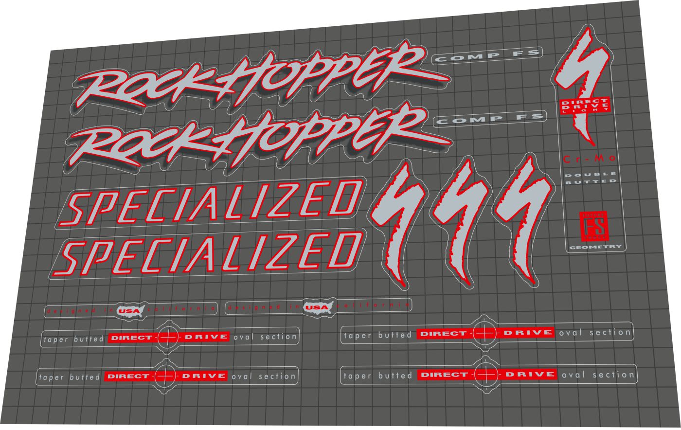 SPECIALIZED Rockhopper (1994) Comp FS Frame Decal Set