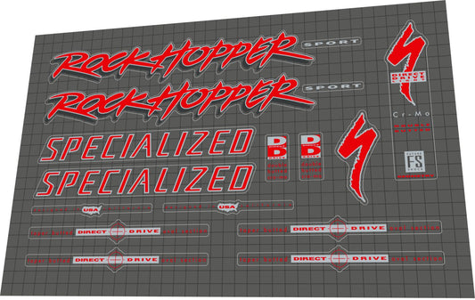 SPECIALIZED Rockhopper (1994) Sport Frame Decal Set - Bike Decal Replace