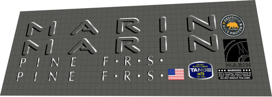 MARIN Pine F.R.S. (1994) Frame Decal Set - Bike Decal Replace