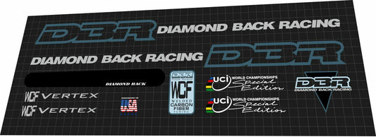 DIAMONDBACK Racing (1995) WCF Wertex Frame Decal Set - Bike Decal Replace