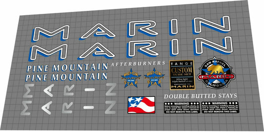 MARIN Pine Mountain (1995) Frame Decal Set - Bike Decal Replace