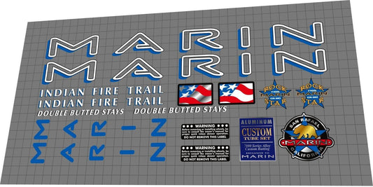 MARIN Indian Fire Trail (1995) Frame Decal Set - Bike Decal Replace