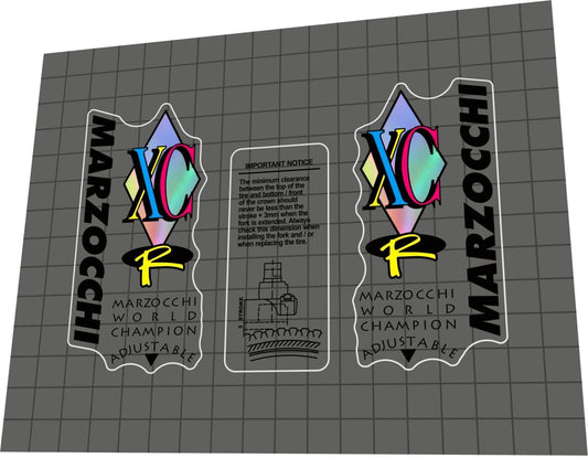 MARZOCCHI XC (1995) R Fork Decal Set - Bike Decal Replace