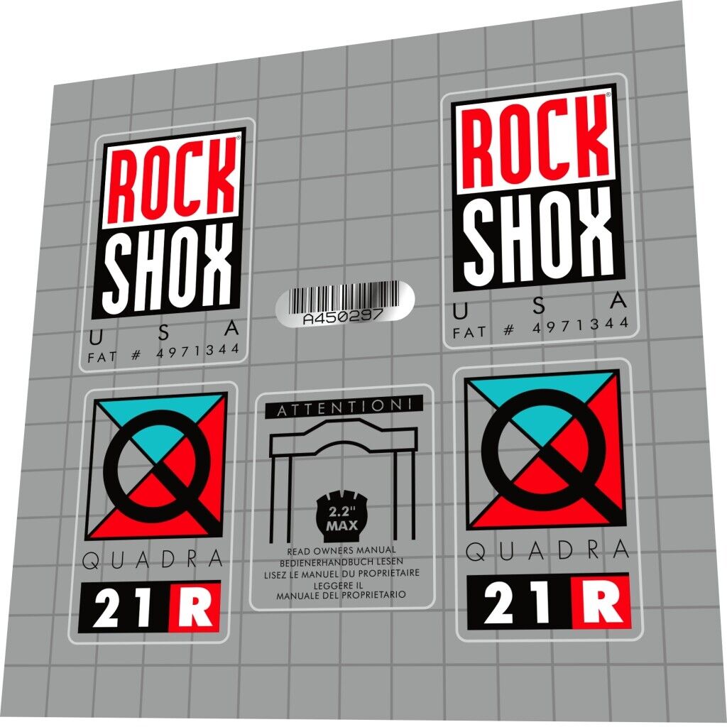 ROCKSHOX Quadra 21R (1995) Fork Decal Set