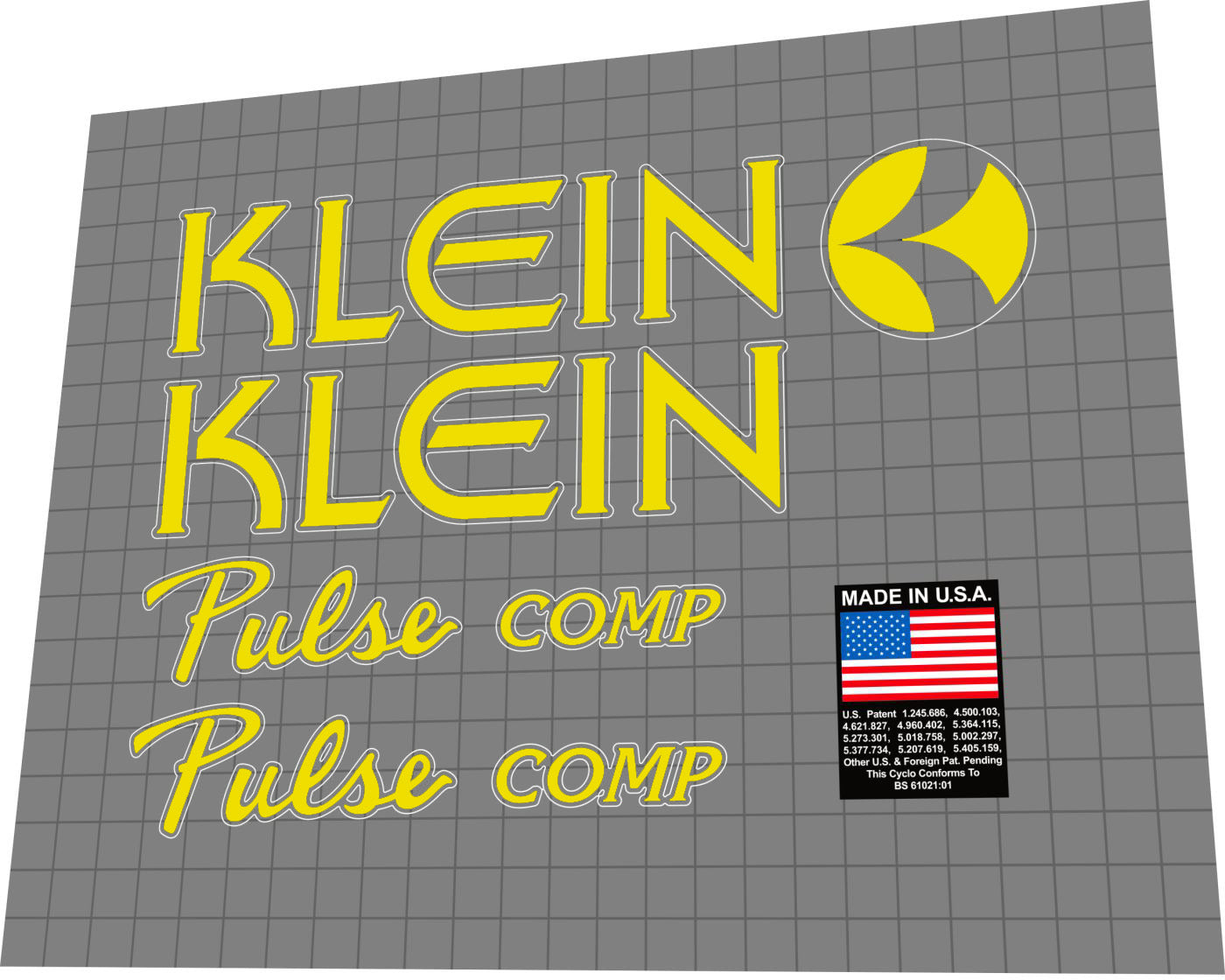 KLEIN Pulse (1996-1998) Comp Frame Decal Set
