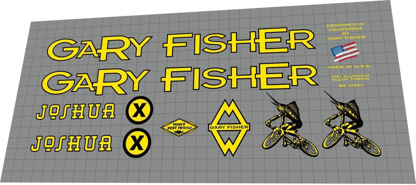 GARY FISHER Joshua X (1996) Frame Decal Set - Bike Decal Replace
