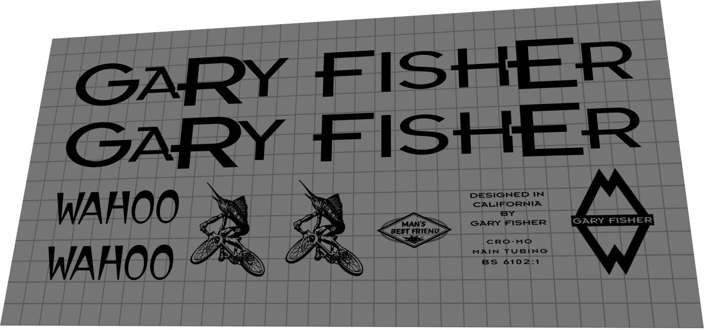GARY FISHER Wahoo (1996) Frame Decal Set - Bike Decal Replace