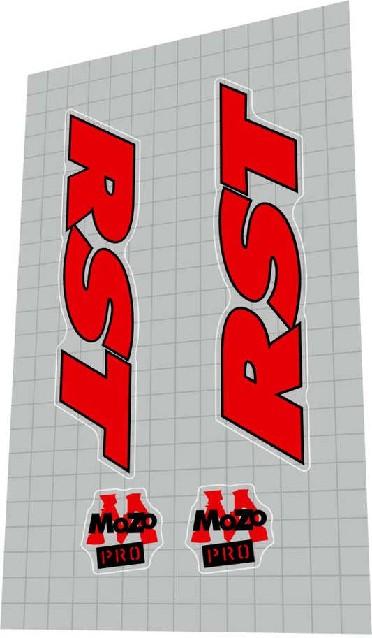 RST Mozo Pro (1996) Fork Decal Set - Bike Decal Replace