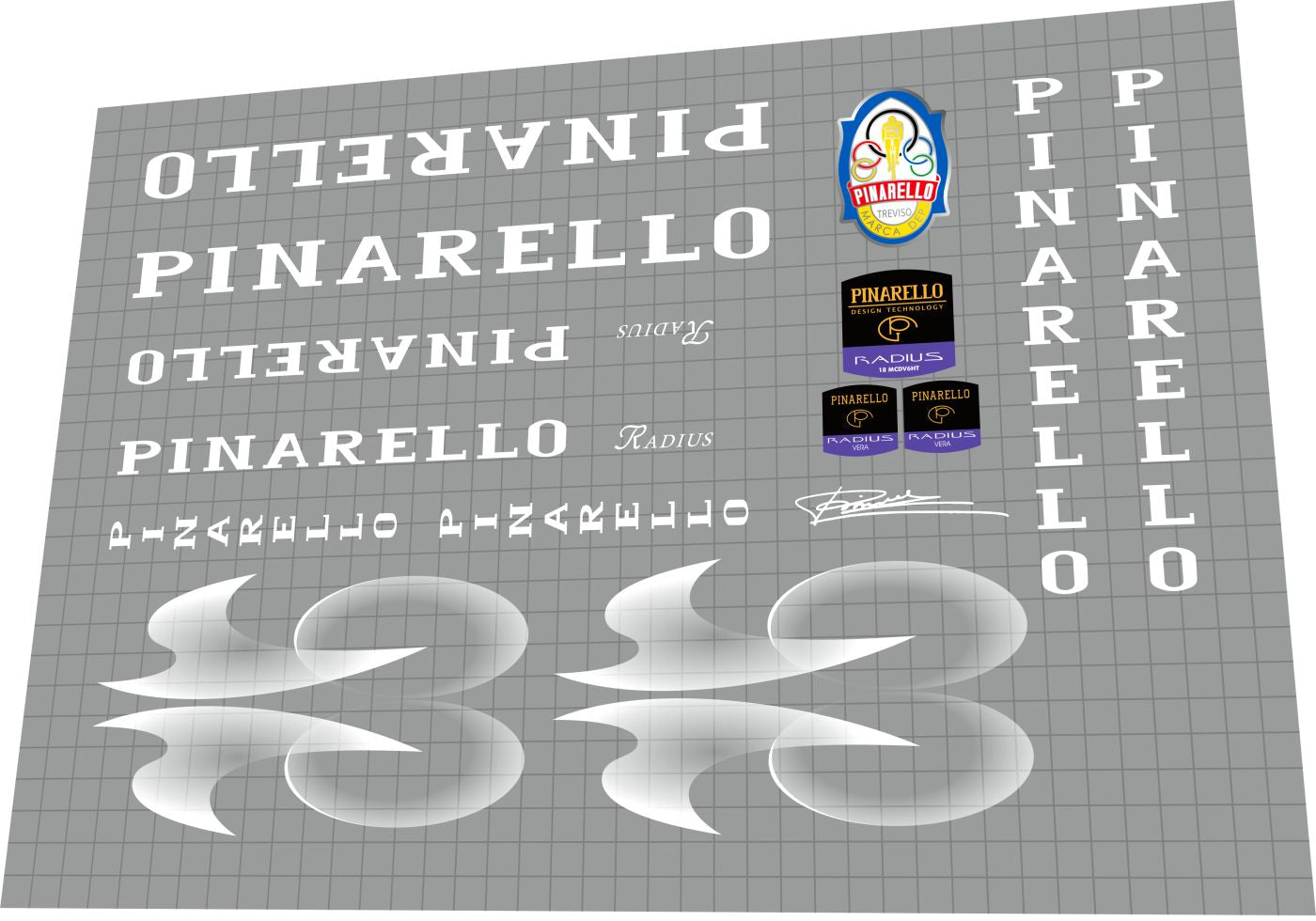 PINARELLO Radius (1996) Frame Decal Set