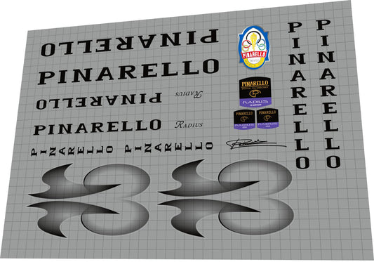 PINARELLO Radius (1996) Frame Decal Set - Bike Decal Replace