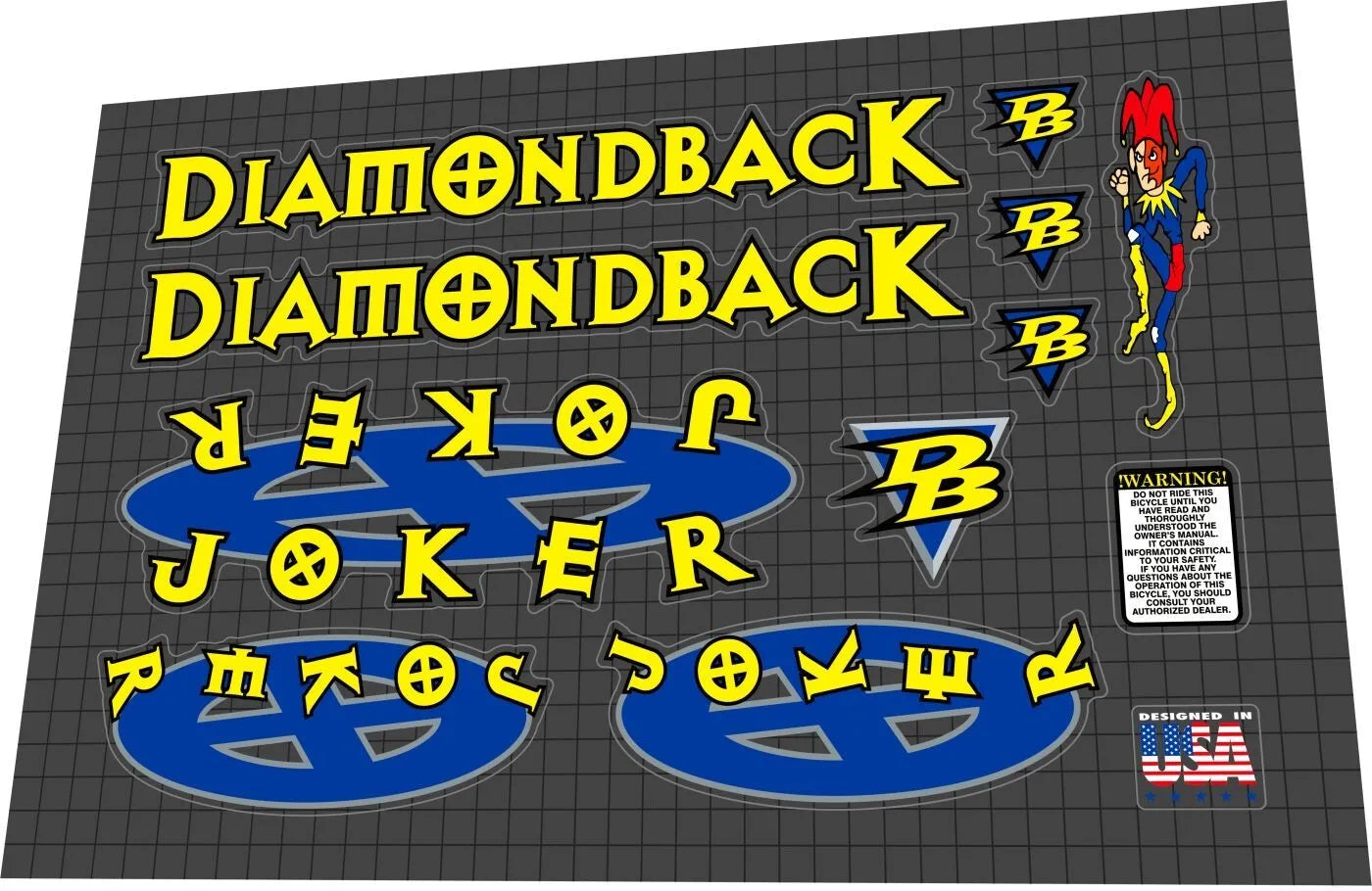 DIAMONDBACK Joker (1997) Frame Decal Set - Bike Decal Replace