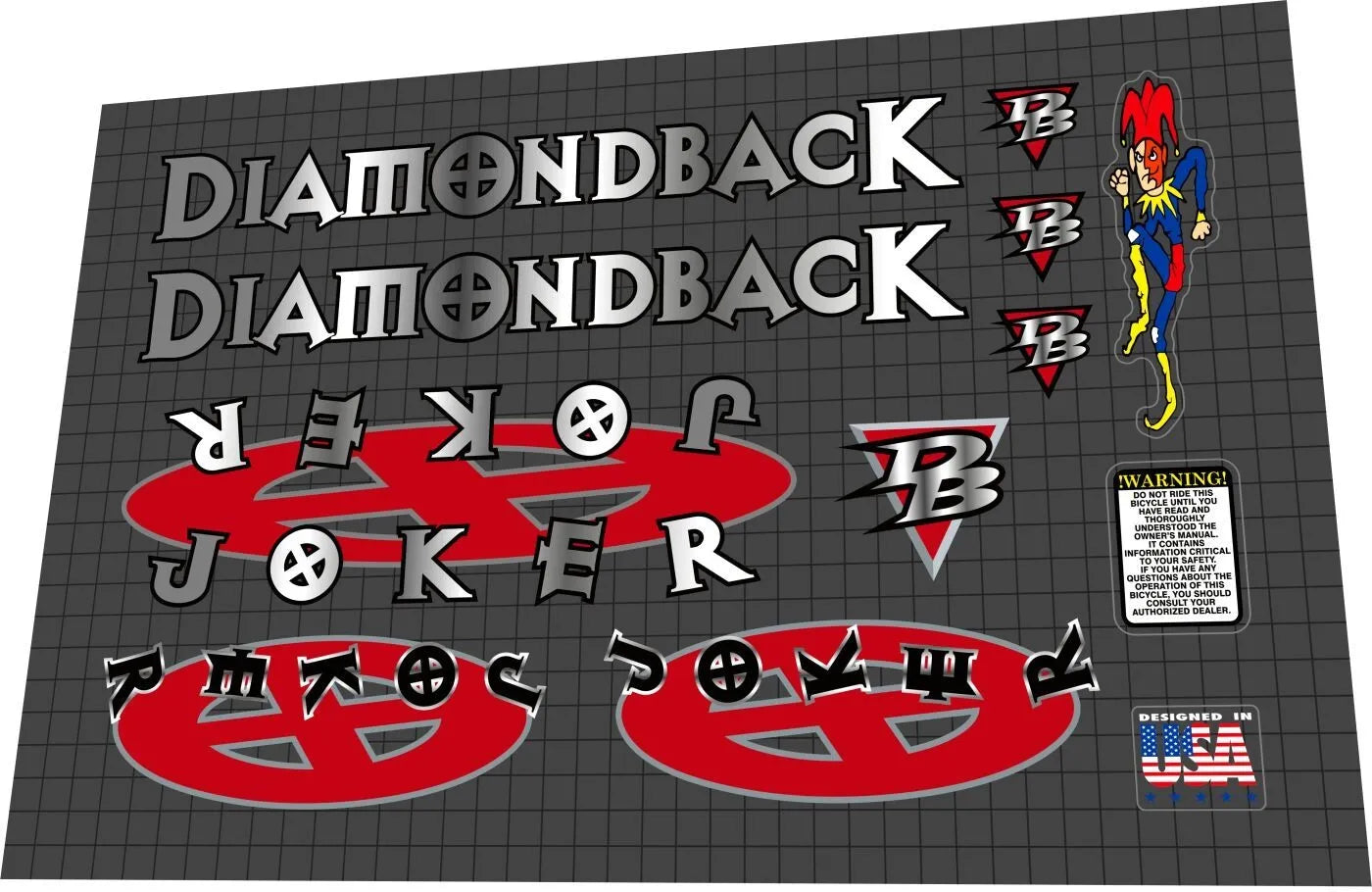 DIAMONDBACK Joker (1997) Frame Decal Set - Bike Decal Replace