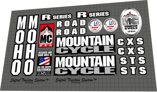 MOUNTAIN CYCLE Moho (1997) Frame Decal Set - Bike Decal Replace