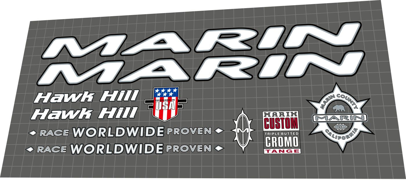 MARIN Hawk Hill (1997) Frame Decal Set - Bike Decal Replace