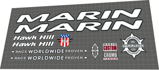 MARIN Hawk Hill (1997) Frame Decal Set - Bike Decal Replace