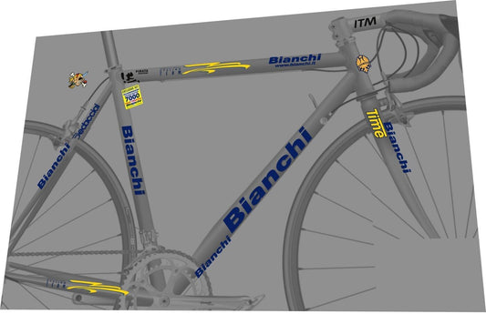 BIANCHI XL (1998) Mega Pro Marco Pantani's Frame Decal Set - Bike Decal Replace