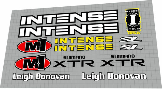 INTENSE M1 (1998) Leigh Donovan Frame Decal Set - Bike Decal Replace