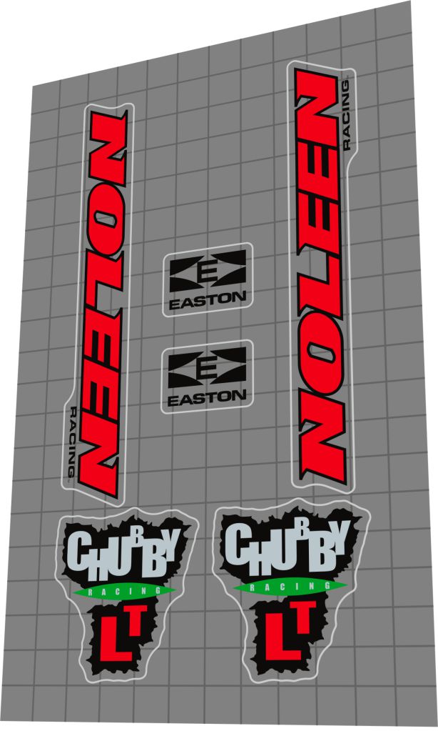 Noleen Chubby LT (1998) Fork Decal Set - Bike Decal Replace