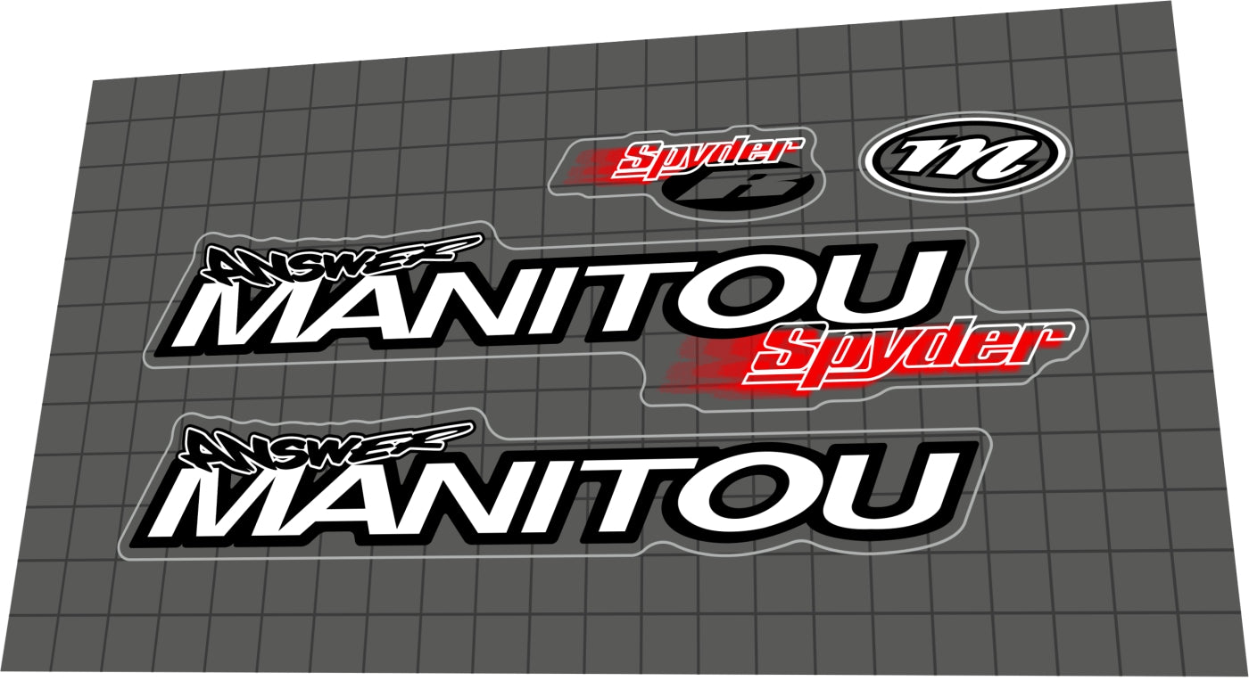 MANITOU Answer (1998) Spyder R Fork Decal Set - Bike Decal Replace