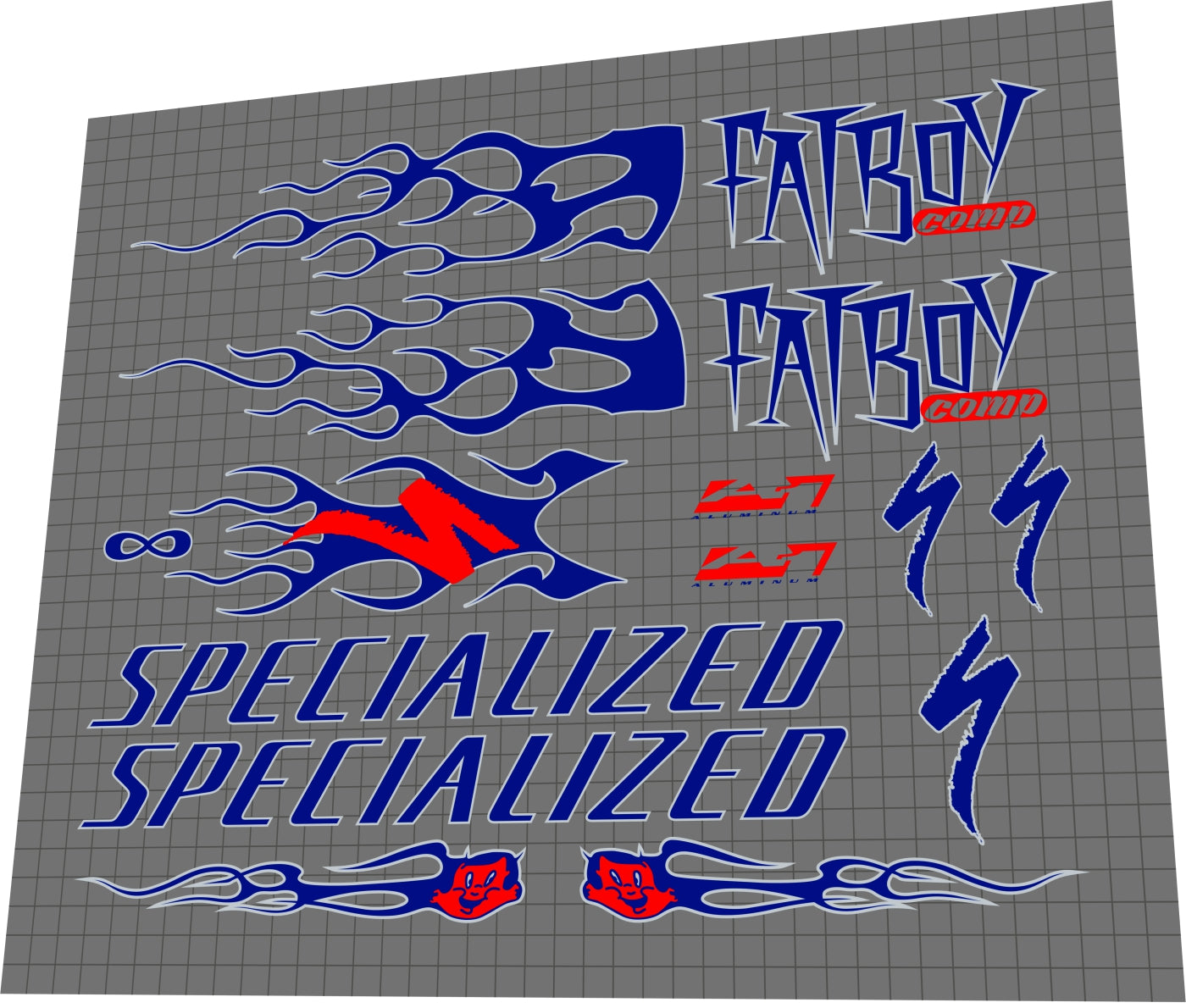 SPECIALIZED Fatboy (1999) A1 Comp Frame Decal Set