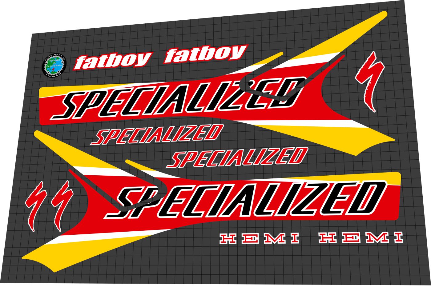SPECIALIZED Fatboy (1999) Hemi Frame Decal Set