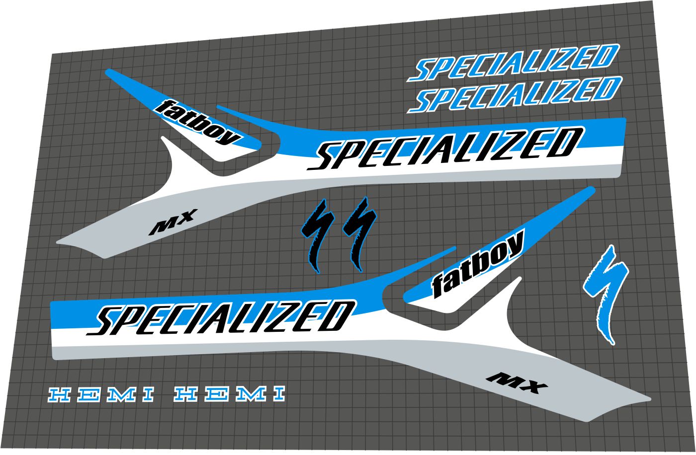 SPECIALIZED Fatboy (1999) Hemi MX Frame Decal Set
