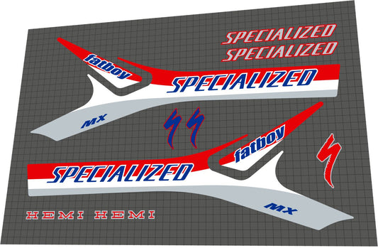 SPECIALIZED Fatboy (1999) Hemi MX Frame Decal Set - Bike Decal Replace