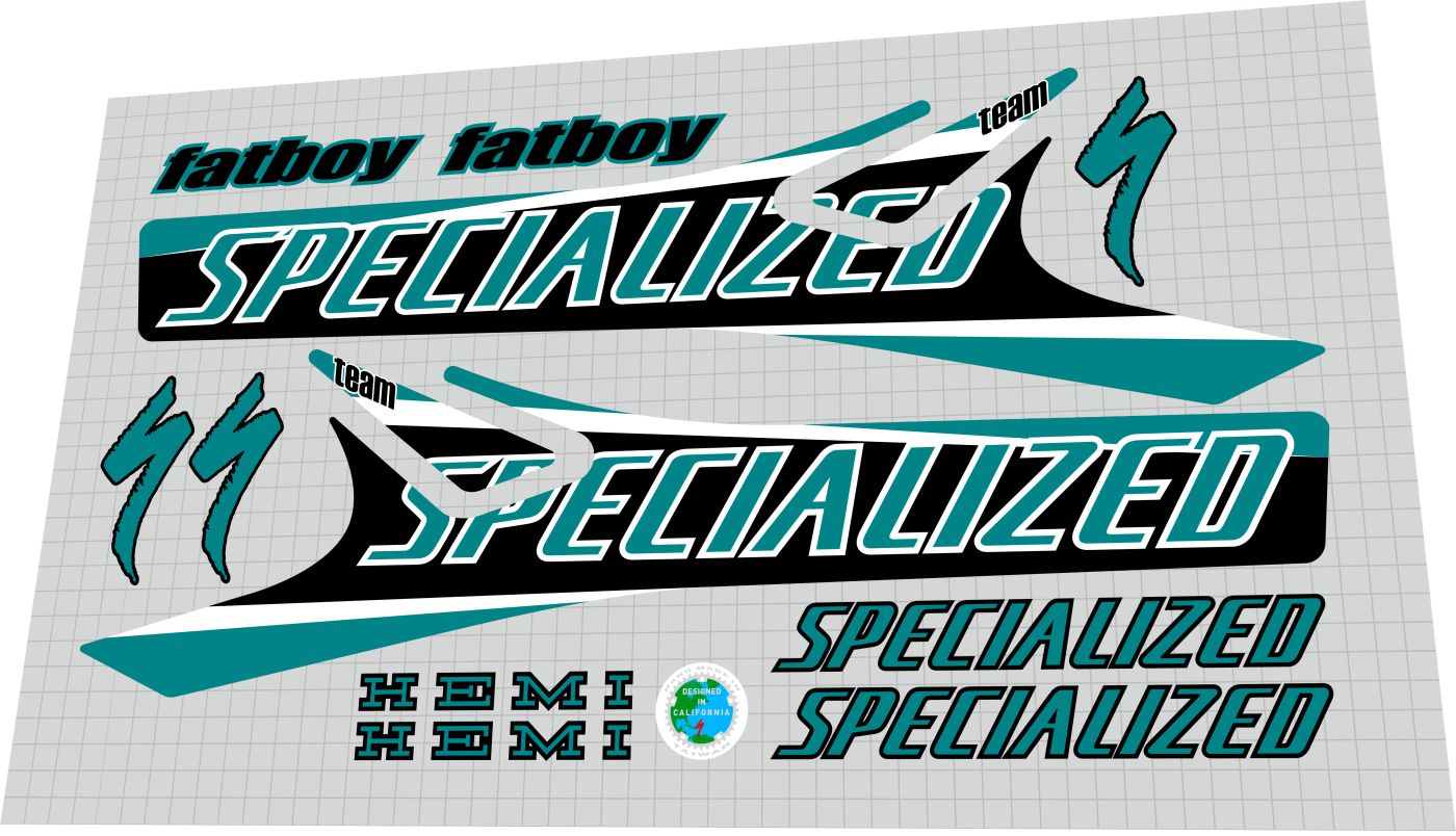 SPECIALIZED Fatboy Hemi Team 24 (1999) Frame Decal Set