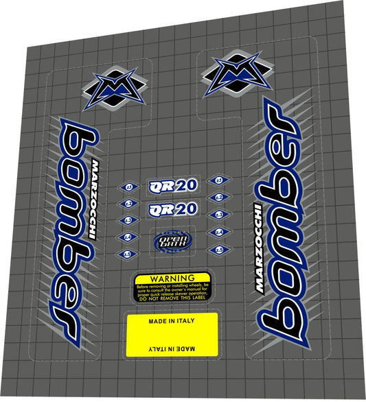 MARZOCCHI Bomber (1999) QR20 Z1-Z5 Fork Decal Set - Bike Decal Replace