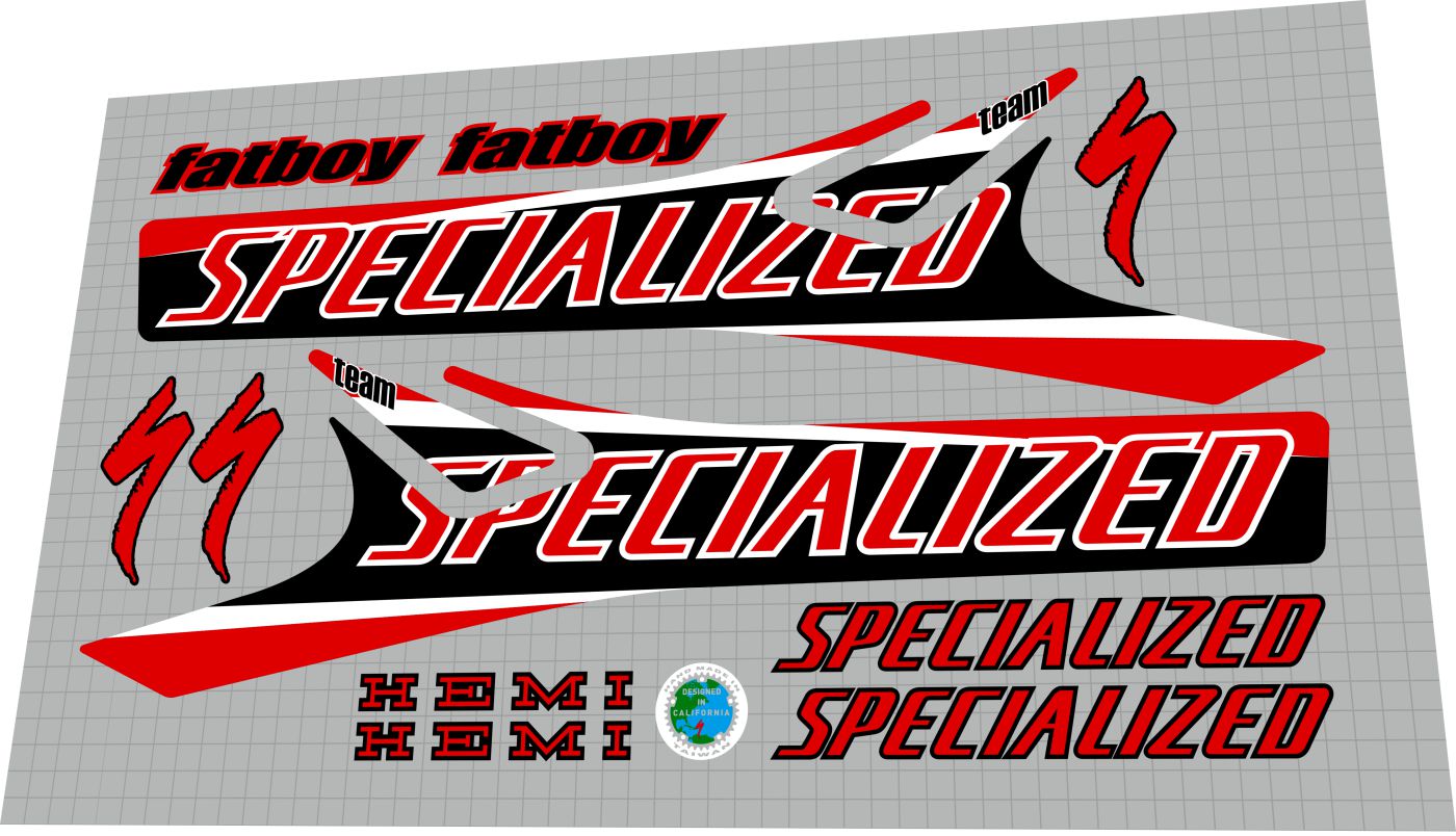 SPECIALIZED Fatboy (1999) Hemi Team 24' Frame Decal Set
