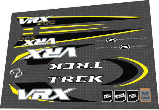 TREK VRX 300 (1999) Frame Decal Set - Bike Decal Replace