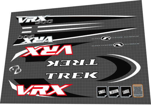 TREK VRX 500 (1999) Frame Decal Set - Bike Decal Replace
