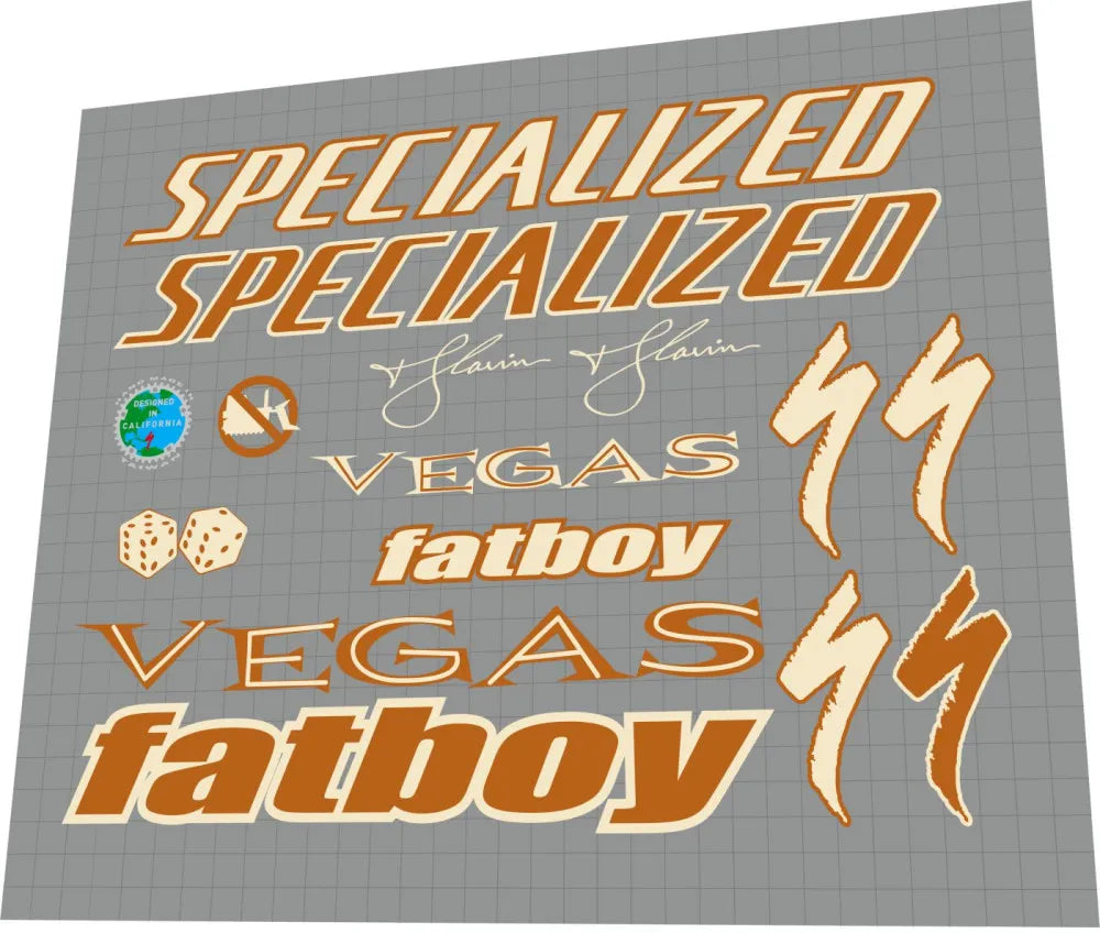 SPECIALIZED Fatboy Vegas TJ Lavin (2000) Frame Decal Set
