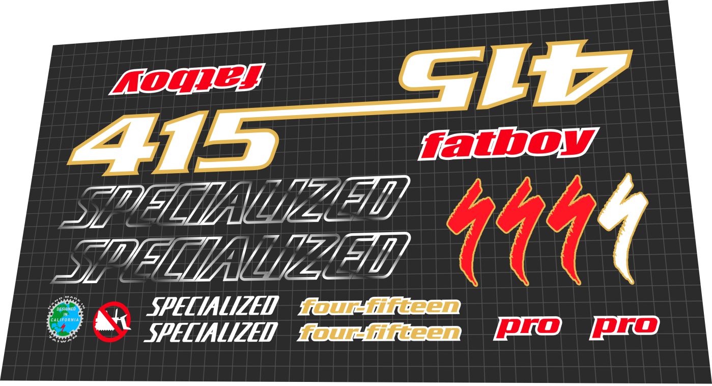 SPECIALIZED Fatboy 2000 415 Pro Frame Decal Set