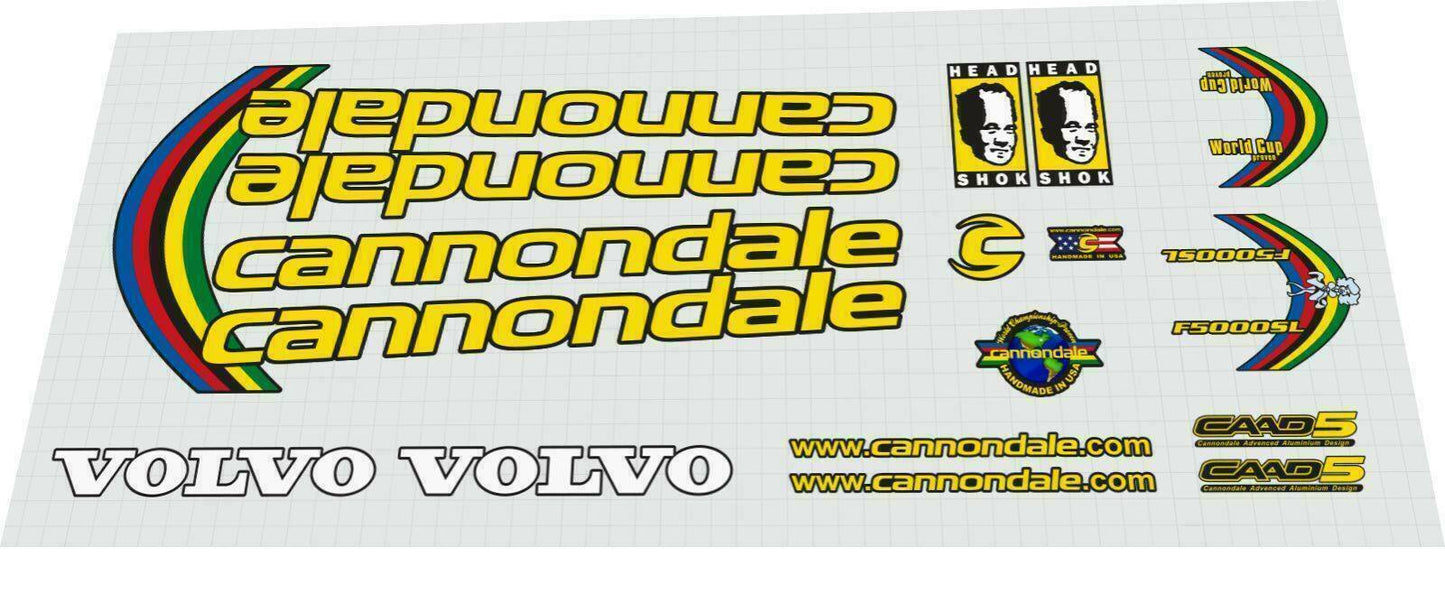 CANNONDALE F5000 SL (2000) CAAD5 Frame Decal Set - Bike Decal Replace