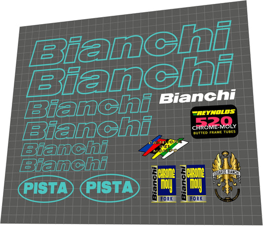 BIANCHI Pista (2001) Frame Decal Set - Bike Decal Replace