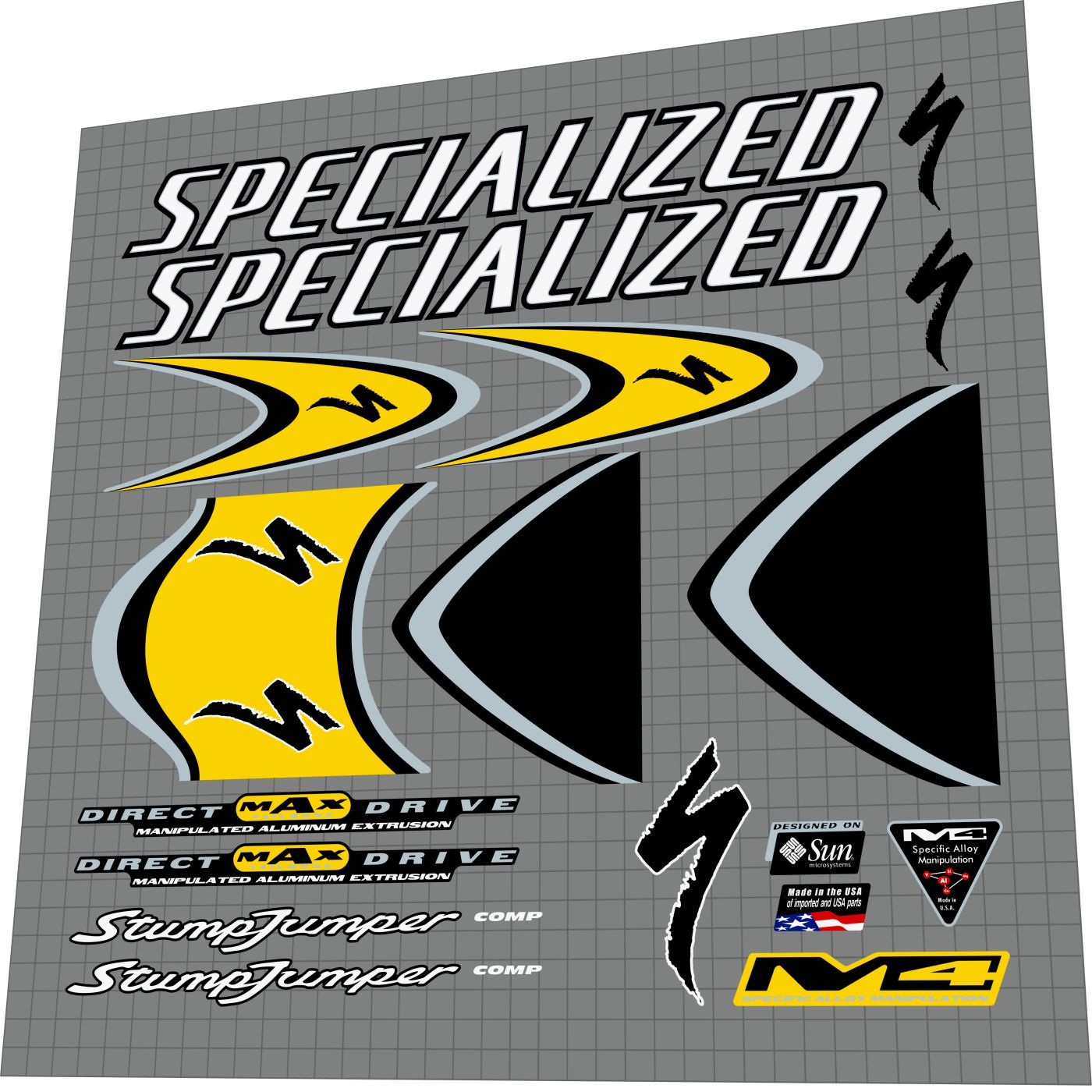 SPECIALIZED Stumpjumper (2001) M4 Comp Frame Decal Set
